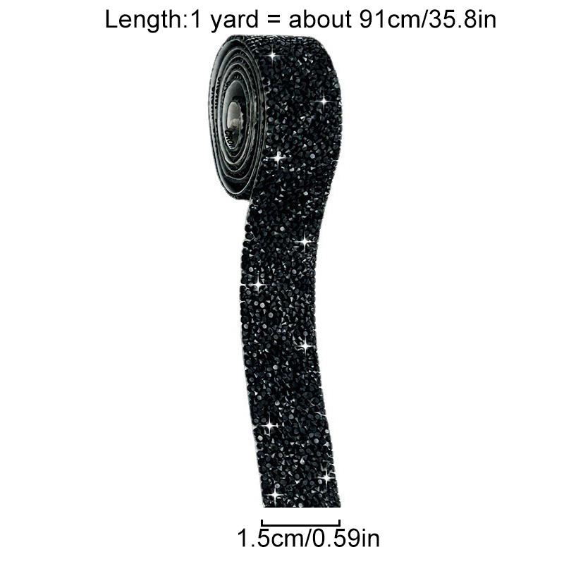 1 ярд лента отделка DIY стразы разноцветные горячей фиксации стразы 1,5 см аксессуары для одежды аппликации швейная лента