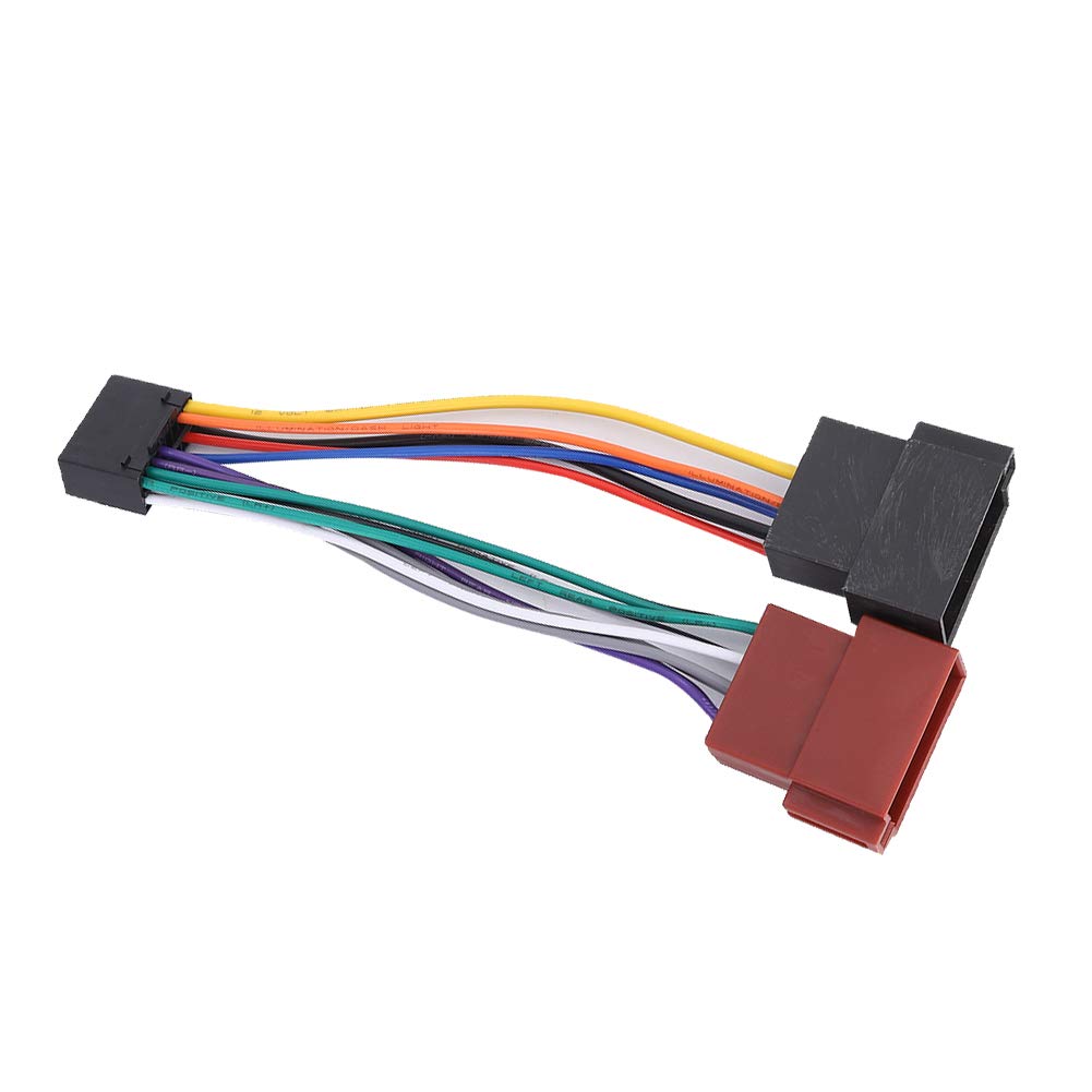 Stereo Harness Auxiliary Cable ISO Converter Connector Harness Wire ABS Material Plug and Play