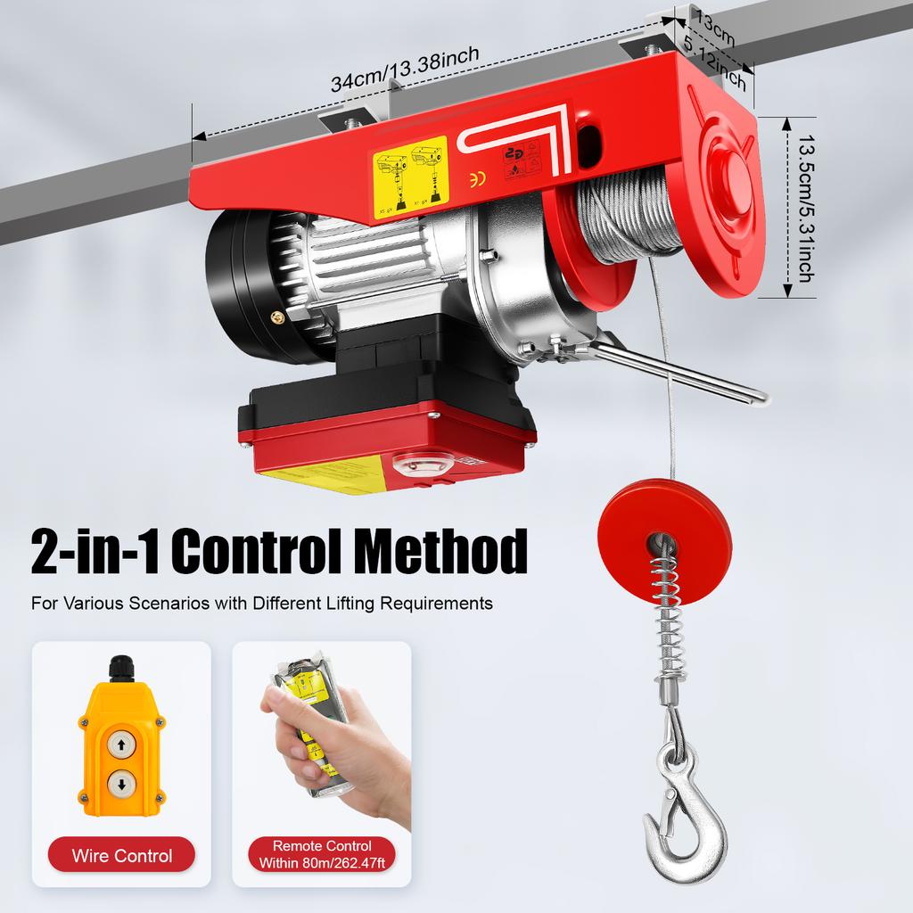 Электрическая таль с беспроводным пультом управления, Электрический подъемник, Электрическая таль для подъема на заводах, складах, в строительстве
