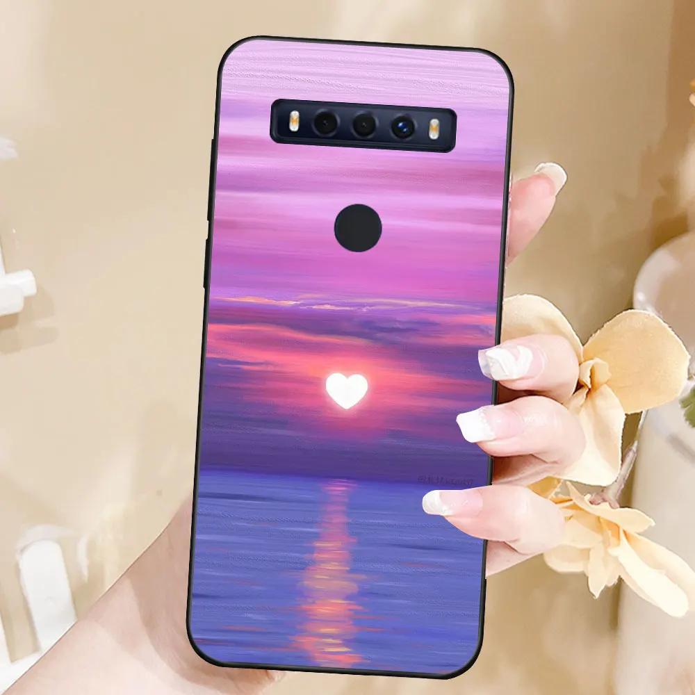 Чехол для TCL 10 SE Чехол ТПУ Мягкий Силикон Модный Телефон Funda Для TCL 10SE Задняя Крышка T766H T766J T766U T766A Чехол Capa Мраморный