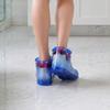 1 Pair Massage Foot Bath Shoes, Portable Feet Soaking Tub Feet Spa Shoes, Pedicure PVC Tall Foot Soaker for Foot Massage Relax