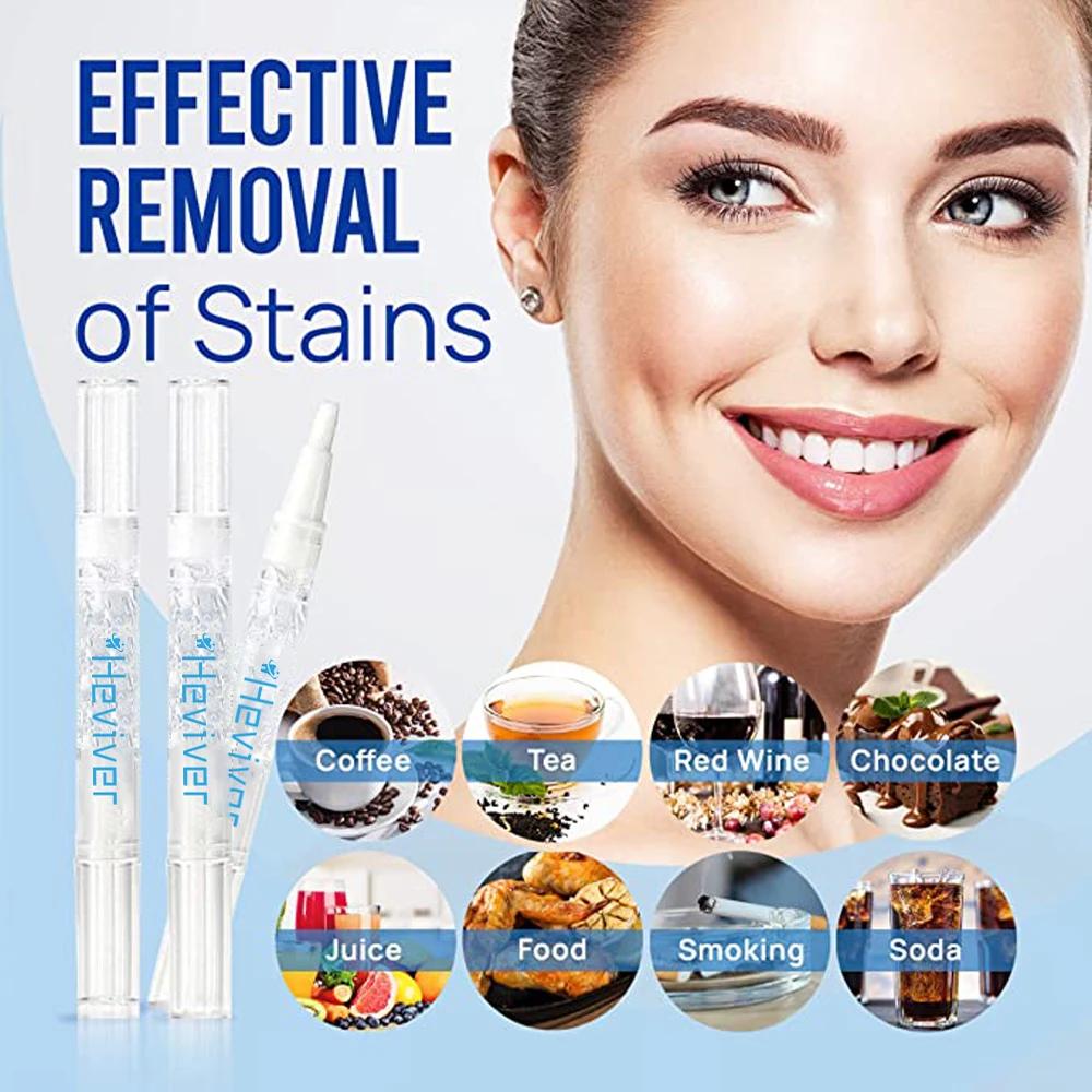 Heviver Электрический набор для отбеливания зубов с холодным синим светодиодным светом и 4 отбеливающими гелями, система отбеливания зубов для ухода за полостью рта