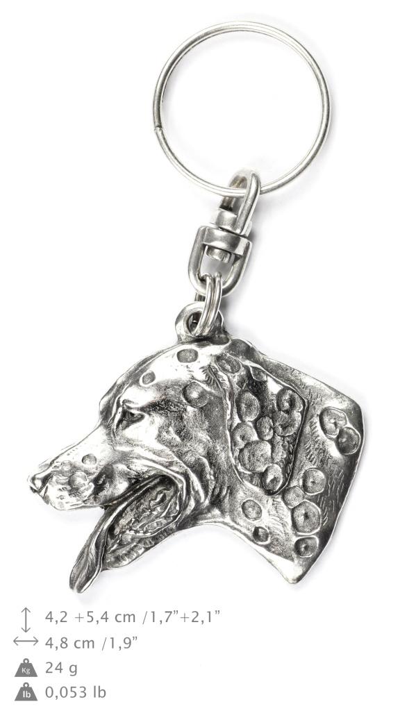 Dalmatian, Carriage Dog, Spotted Coach Dog - Silver-plated Dog Pendant, Handbag Decoration, Backpack Pendant by Art-Dog Brand