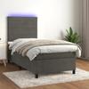 VidaXL Slatted Bed Base with LED Mattress, Upholstered Bed, Single Bed, Adult Bedroom Interior Bed, 3136156