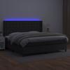 VidaXL Slatted Bed Base with Mattress and LED, Upholstered Bed, Double Bed, Adult Bedroom Interior Bed, 3139403