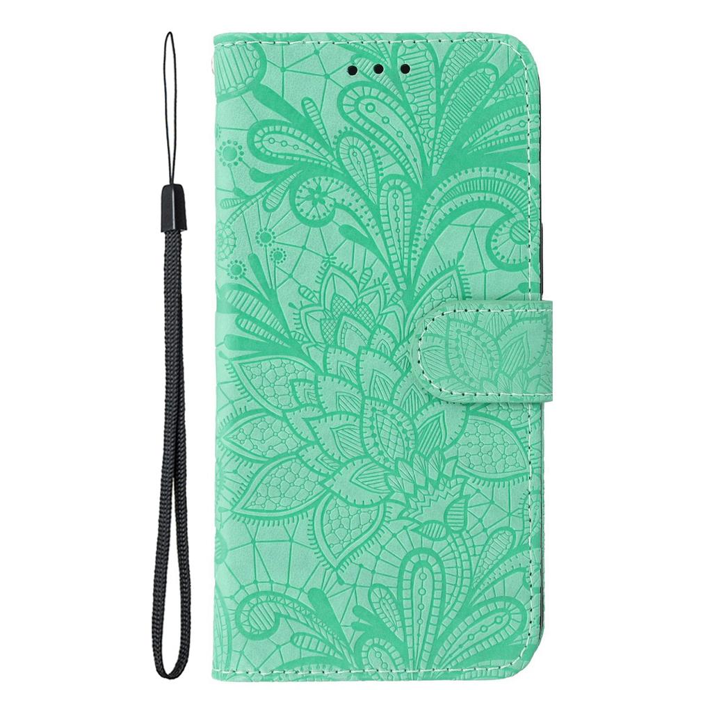 For iPhone 17 Pro Max Case Lace Flowers PU Leather Flip Wallet Phone Cover