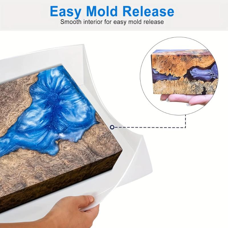 Многоразовая большая прямоугольная силиконовая форма, большая форма для стола из смолы для домашнего изготовления, паллета, форма для журнального столика из дерева и кофейного столика