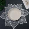 ПВХ подставка под тарелку в форме цветка, водонепроницаемая настольная салфетка, семейная обеденная подставка, портативная кухонная подставка для ресторанов, домашней вечеринки