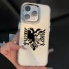 Чехол для телефона с албанским орлом для iPhone 17 16e 16 15 14 13 12 11 mini Pro Max X XR XSMAX 8 7 Air Plus Прозрачный Мягкий Чехол