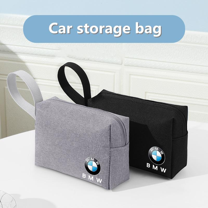 Travel Cable Organizer USB Data Line Charger Plug Storage Bag Sticker For BMW M e46 e90 e60 f30 f10 e39 e36 g20 g30 f20 e87
