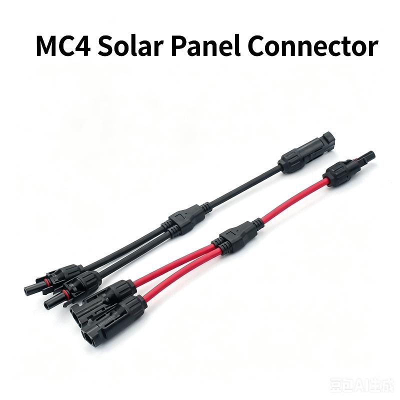 10AWG Solar Panel Y-Branch Connector Cable 1 in 2 Out PV Splitter Extension Wire Waterproof Photovoltaic Adapter Cord