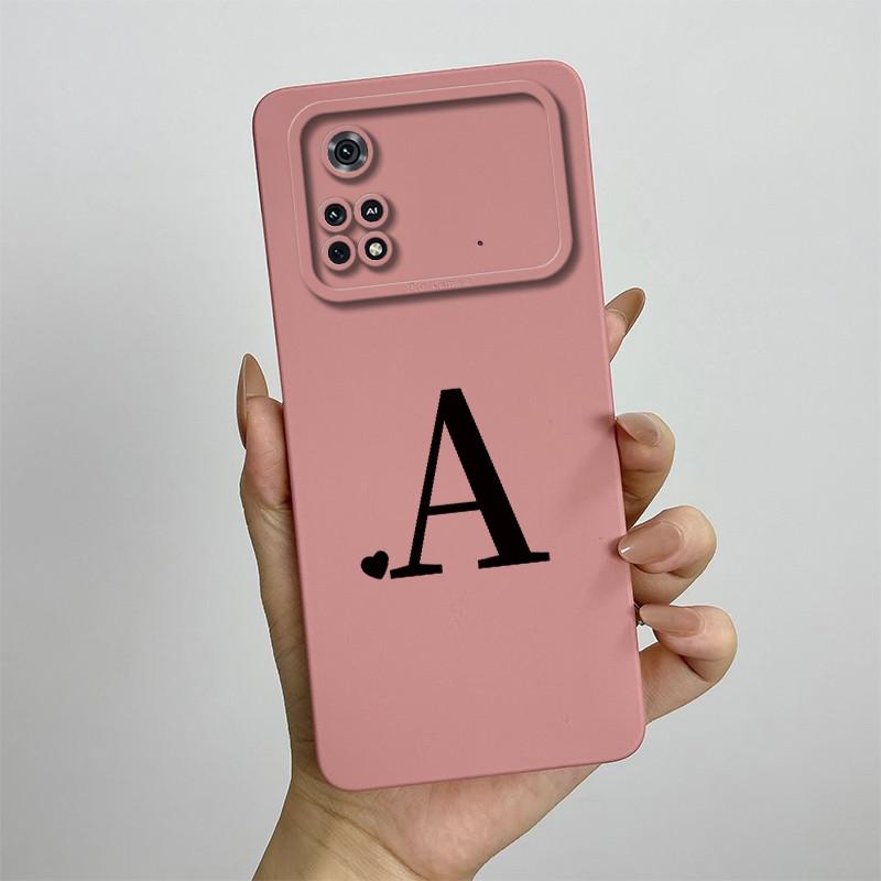 For Xiaomi Poco M4 Pro 4G Case Cute Couple Letters Cover Soft Silicone Phone Case For Xiaomi Poco M4 Pro M4Pro 4G Fundas Bumper
