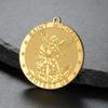 Teamer Archangel Michael Emboss Charms Stainless Steel For Necklace Making Jewelry Vintage Accessory Fashion Amulet Gift New