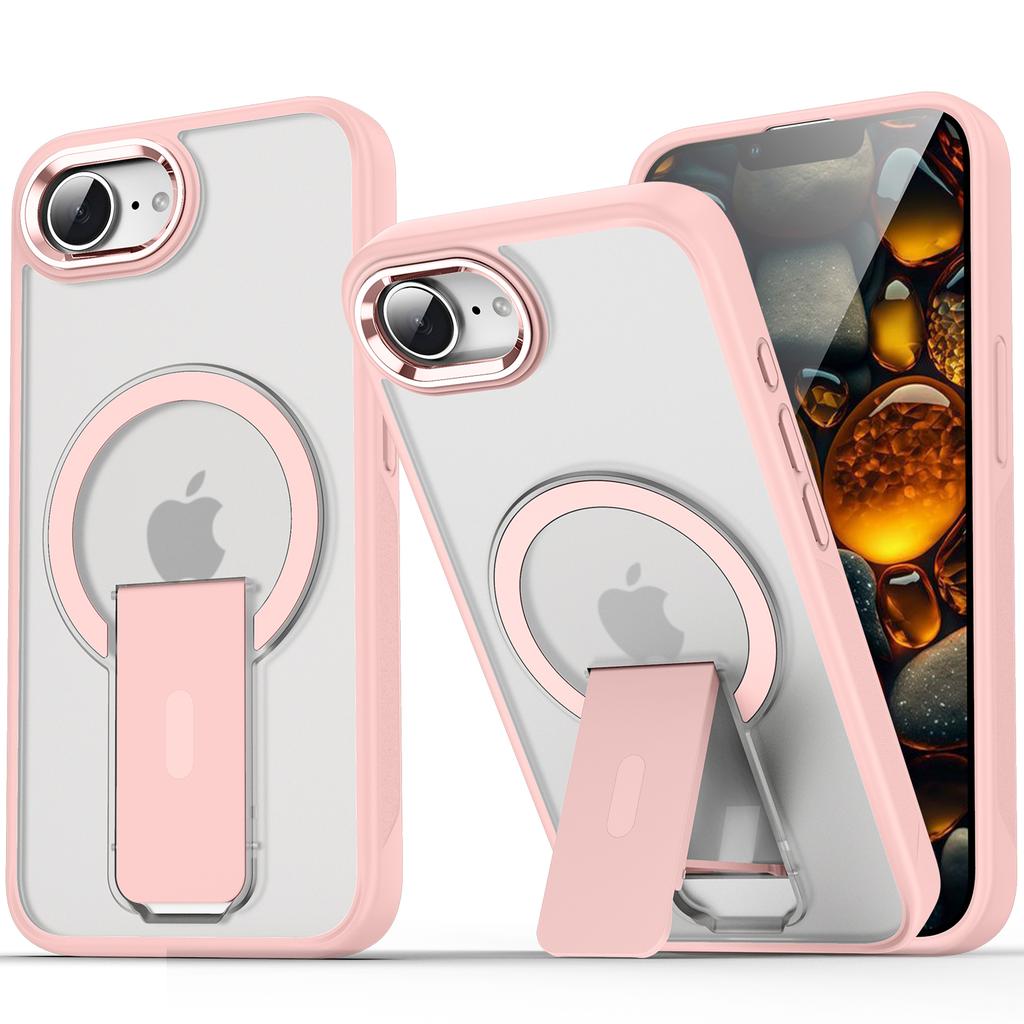 For iPhone 16e Case Compatible with MagSafe PC + TPU Phone Cover with Kickstand