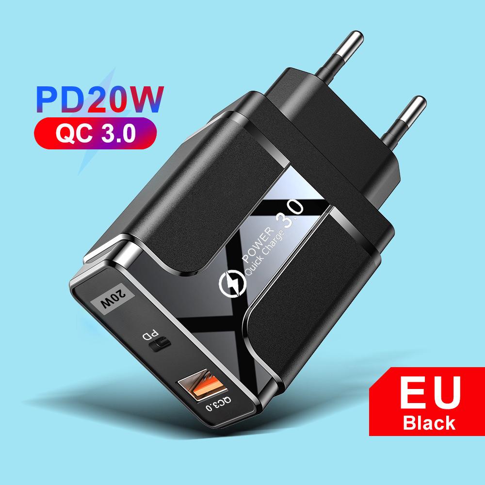 Быстрое зарядное устройство GaN с несколькими портами PD33W QC3.0 - 9В/12В Европейский стандарт
