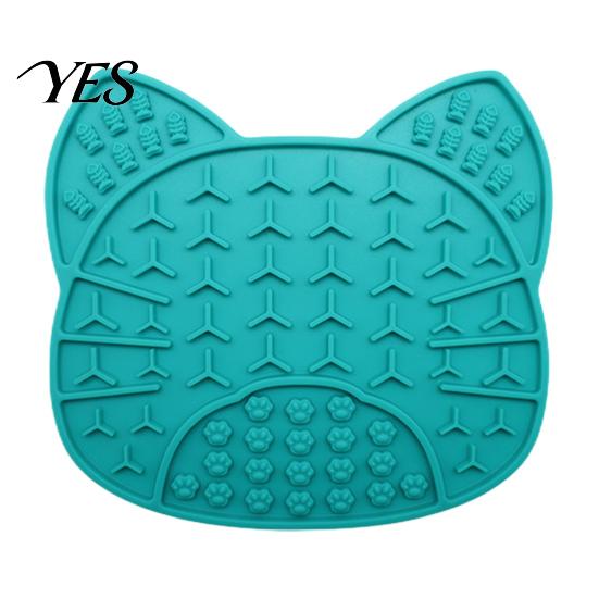 Pet Slow Feeder Bowl Silicone Dog Lick Mat with Suction Cup, Peanut Butter Licking Anti-choke for Dogs Cats, Anti-Slip Pad Soft