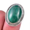 Natural Malachite Gemstone 925 Solid Sterling Silver Jewelry Ring Size 6 v9F95
