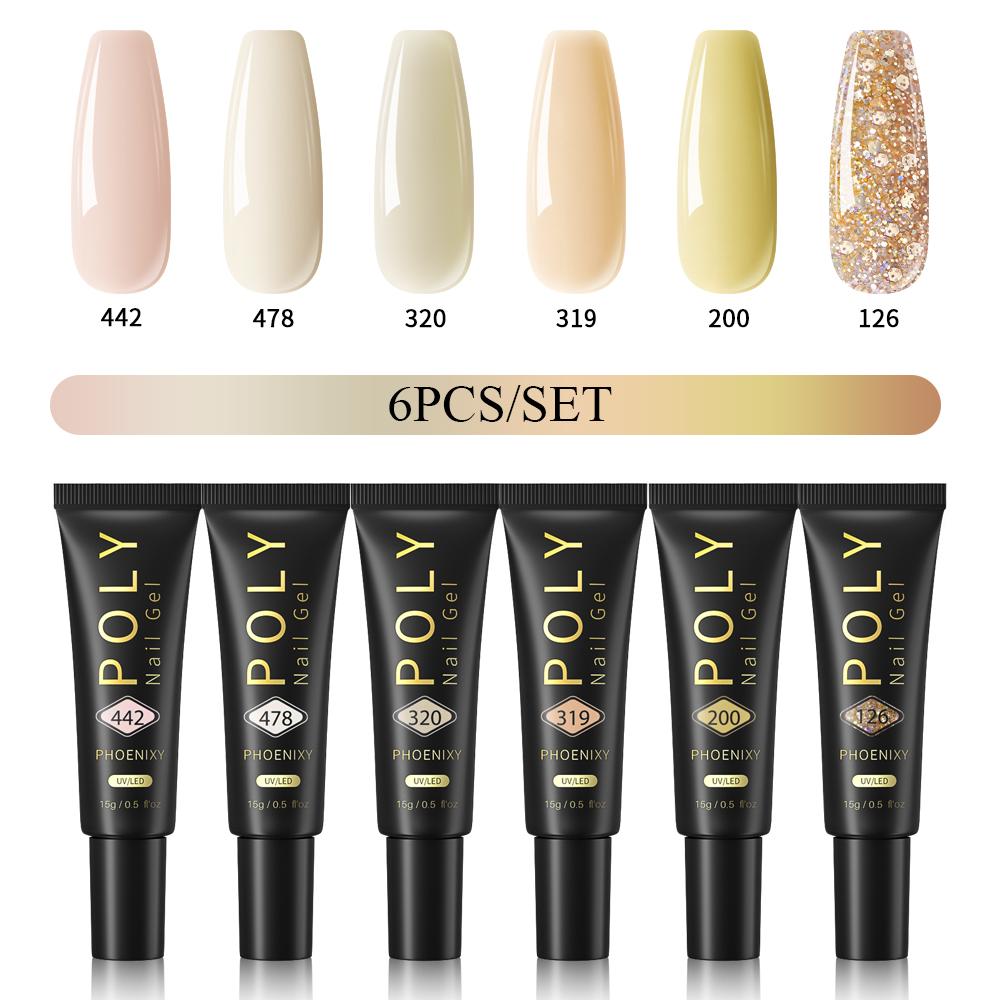 PHOENIXY 15 мл поли гель для ногтей маникюрный набор для наращивания пальцев акриловый гель нужна УФ светодиодная лампа для ногтей DIY салон нейл-арта для дома