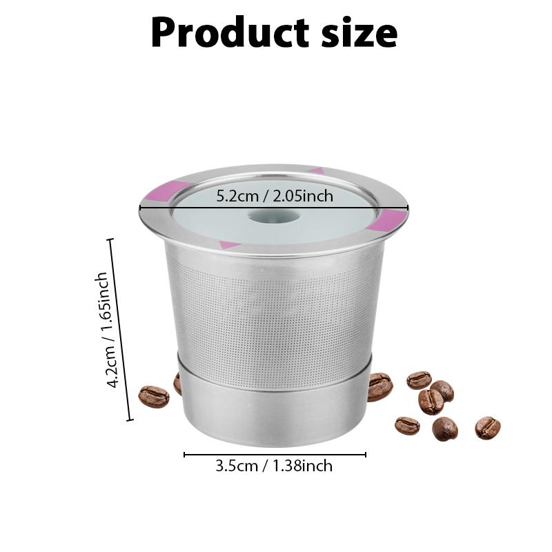 Reusable K Cups Pods Stainless Steel coffee capsule shell Compatible Refillable Coffee Filters Coffee Makers Coffee Accessories