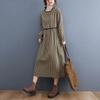 Korean Version of Wooden Ear Lace Plaid Dress Plus-size Women's Casual Dress