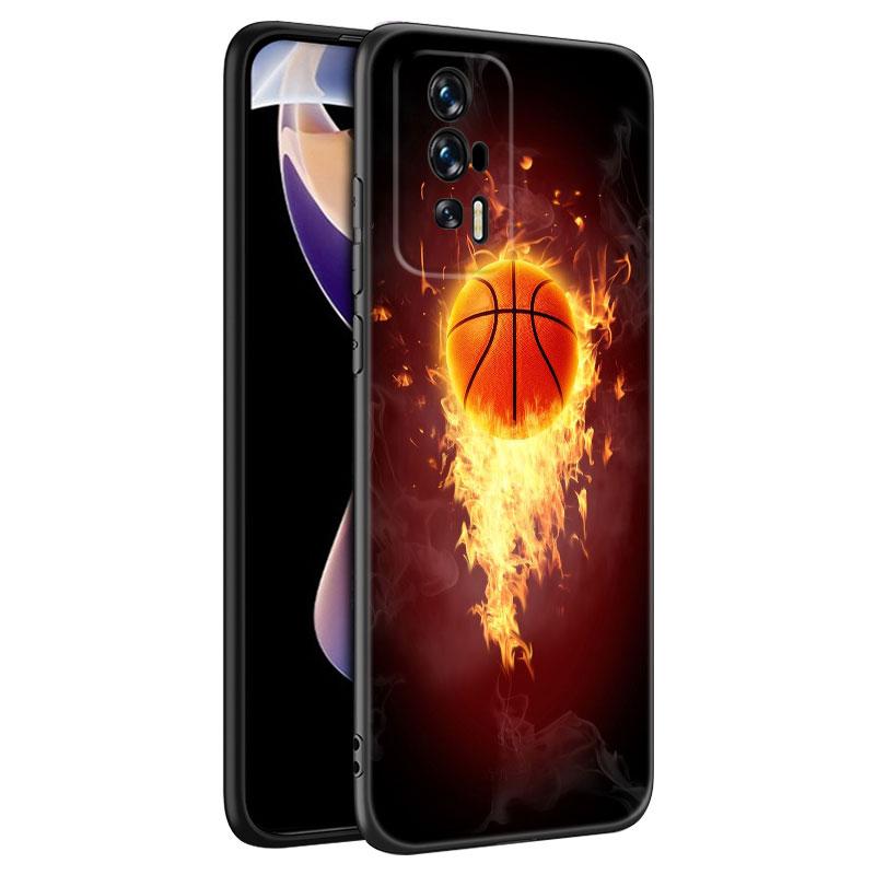 Basketball Basket Black Silicone Phone Case For Xiaomi Redmi 7A 8A 9A 10A 11A 9C 10C 12C 13C 11 Prime A1 A2 + 12 4G Note 9T 12R