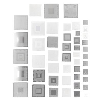 Набор из 47 трафаретов для реболлинга BGA, сетка из нержавеющей стали 304, сетка для ремонта BGA для ремонта компьютеров