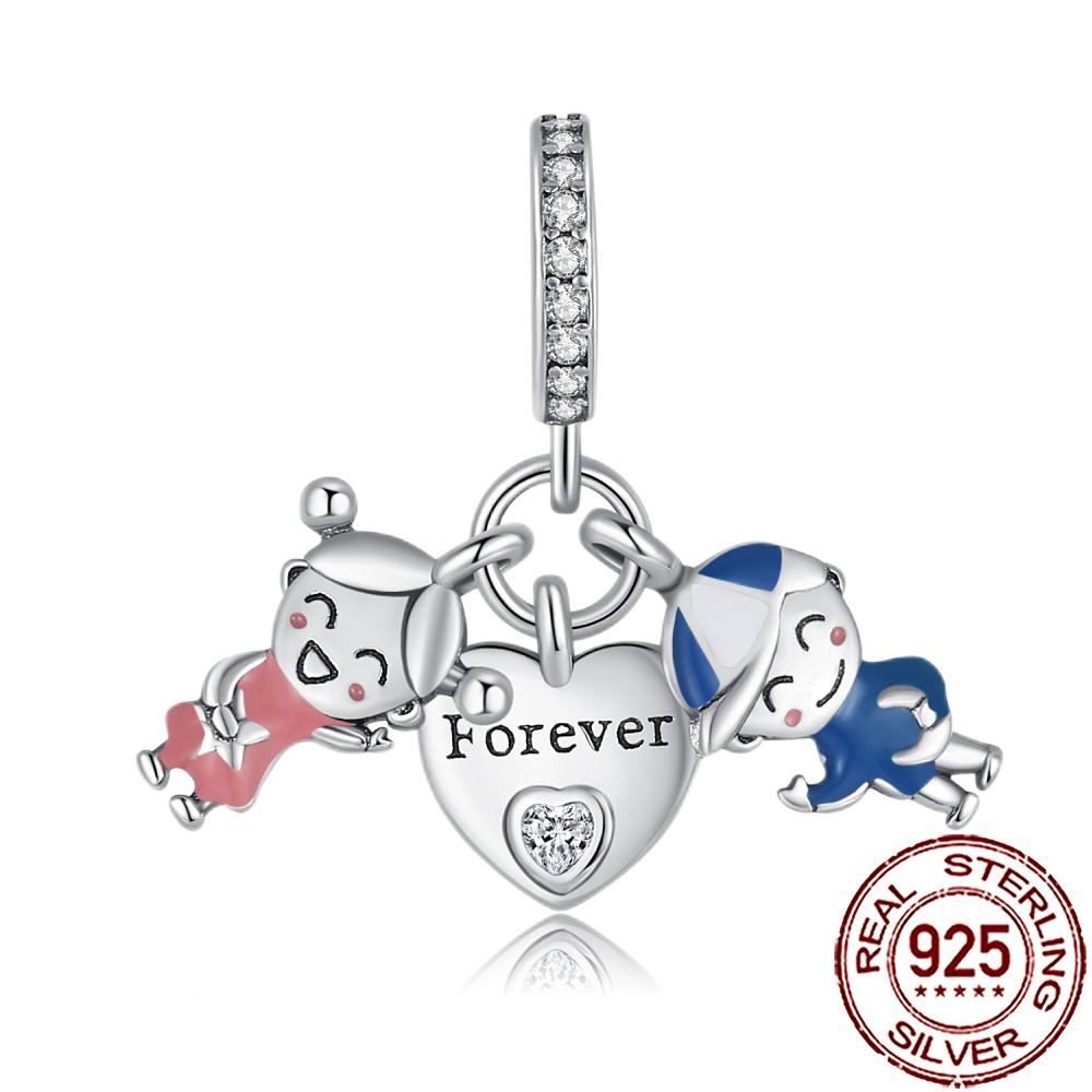New Charms 925 Silver Sister Daughter Mum Mother Family Love Heart Beads Fit Origina Bracelet Necklace DIY Jewelry