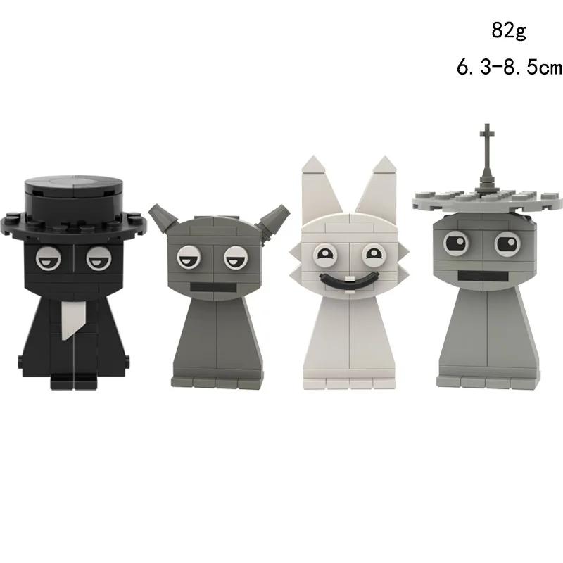 Sprunki Toy Bricks Game Incredibox Sprunki Elf Building Blocks Dark Horror Mode Action Figures Assembled Bricks Christmas Gift