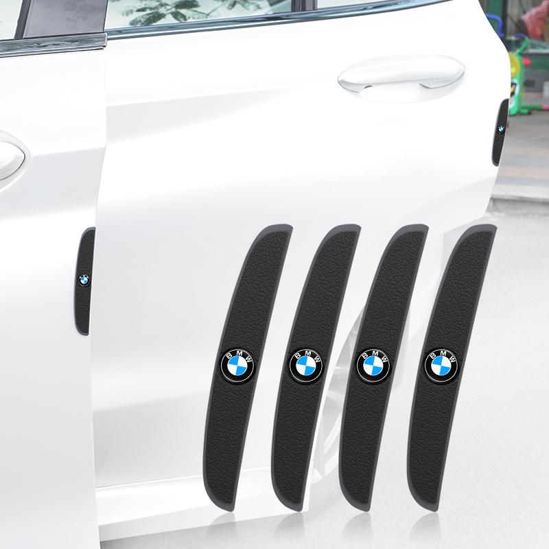 HINW3 4Pcs Rubber Car Door Anti Collision Strip Rearview Mirror Protector Stickers For BMW Performance E46 E60 E90 E39 E87 E36 E92