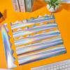 Gueevin 90 Pcs Iridescent Bulletin Board Borders Classroom Decor Iridescent Straight Rolled Border Trim Bulletin Borders for Teacher Students