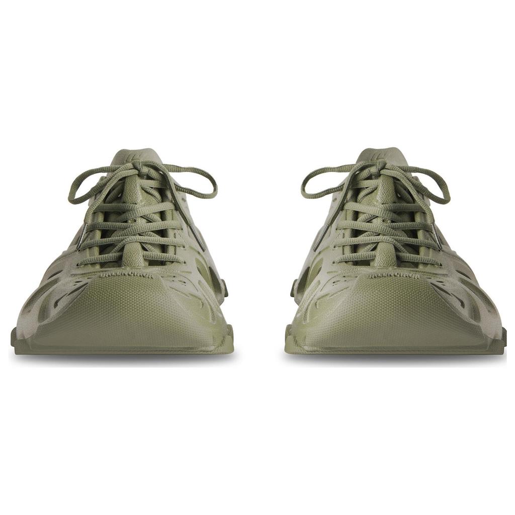 Balenciaga HD Lace Up Cut Out Sneakers 'Olive Green' Men's 702421W3CES3500