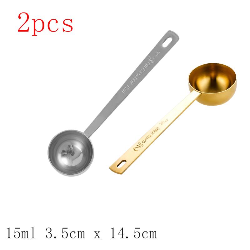 2/3 шт 15/30 мл нержавеющая сталь мерная ложка для кофе длинная ручка кофейная ложка принадлежности для выпечки инструмент ложка кухонный инструмент
