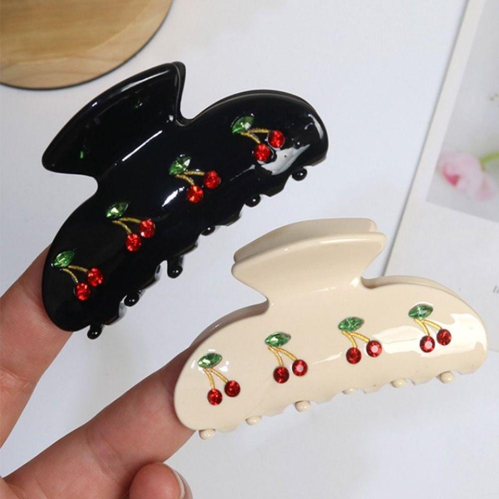 Сладкая вишня сверкающий бриллиант зажим зажим высококачественные украшения для волос модная заколка для хвоста акула зажим для волос когти