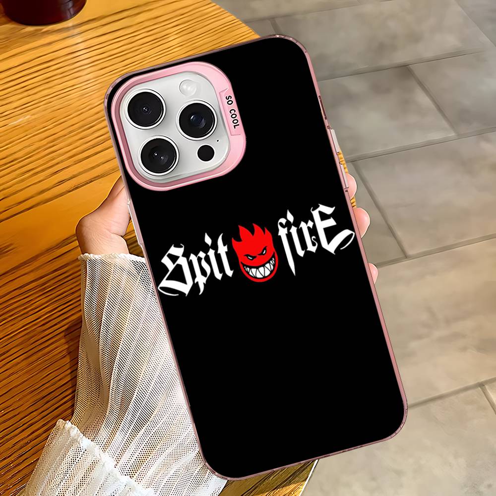 S-Spit F-Fires Logo Phone Case For iPhone 16 15 14 13 12 11 Pro Max 17 Plus Colorful Cover