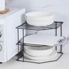 Portable Iron Seasoning Corner Shelving Black/White Non Punching Sundries Organizer Rack Removable Sink Storage Rack Table