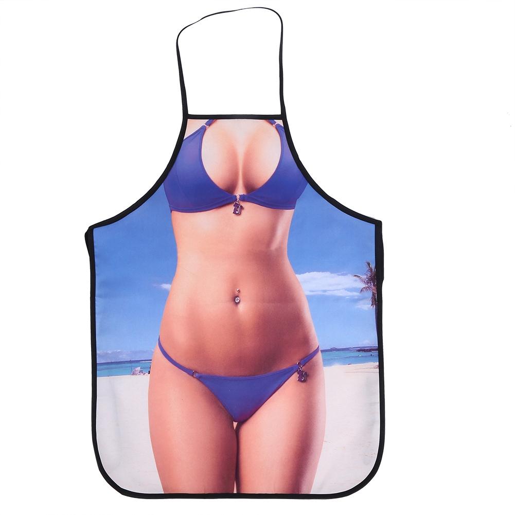 3D Funny Cooking Apron Sexy Man Woman Apron Waterproof Apron