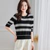 Srcr Women's Color-Block Wool Blend Five-Point Sleeve Knit Top
