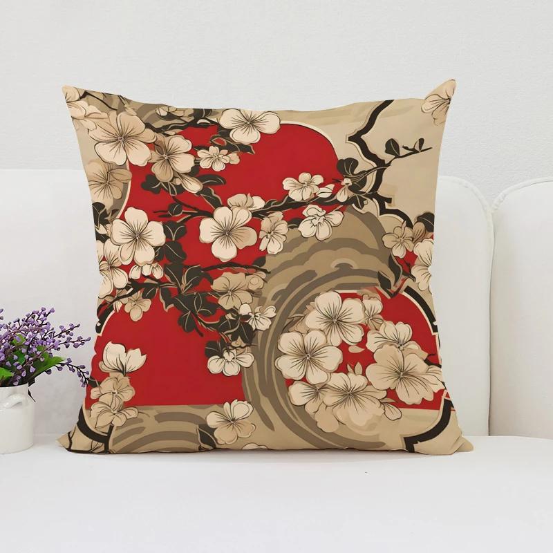 Наволочки для декоративных подушек Японская вишня Наволочки для подушек 45x45 Роскошная наволочка Наволочки