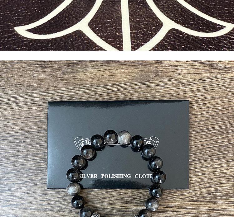 Kroxin Golden Obsidian Pixiu Bracelet: Lucky Beads Fashion Jewelry for Couples