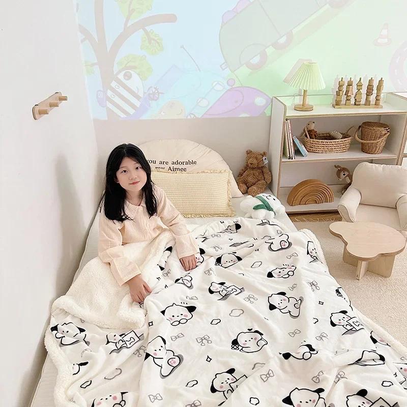 Молочное бархатное одеяло детское одеяло утолщенное бархатное одеяло ягненка утолщенное двухстороннее бархатное обеденное одеяло