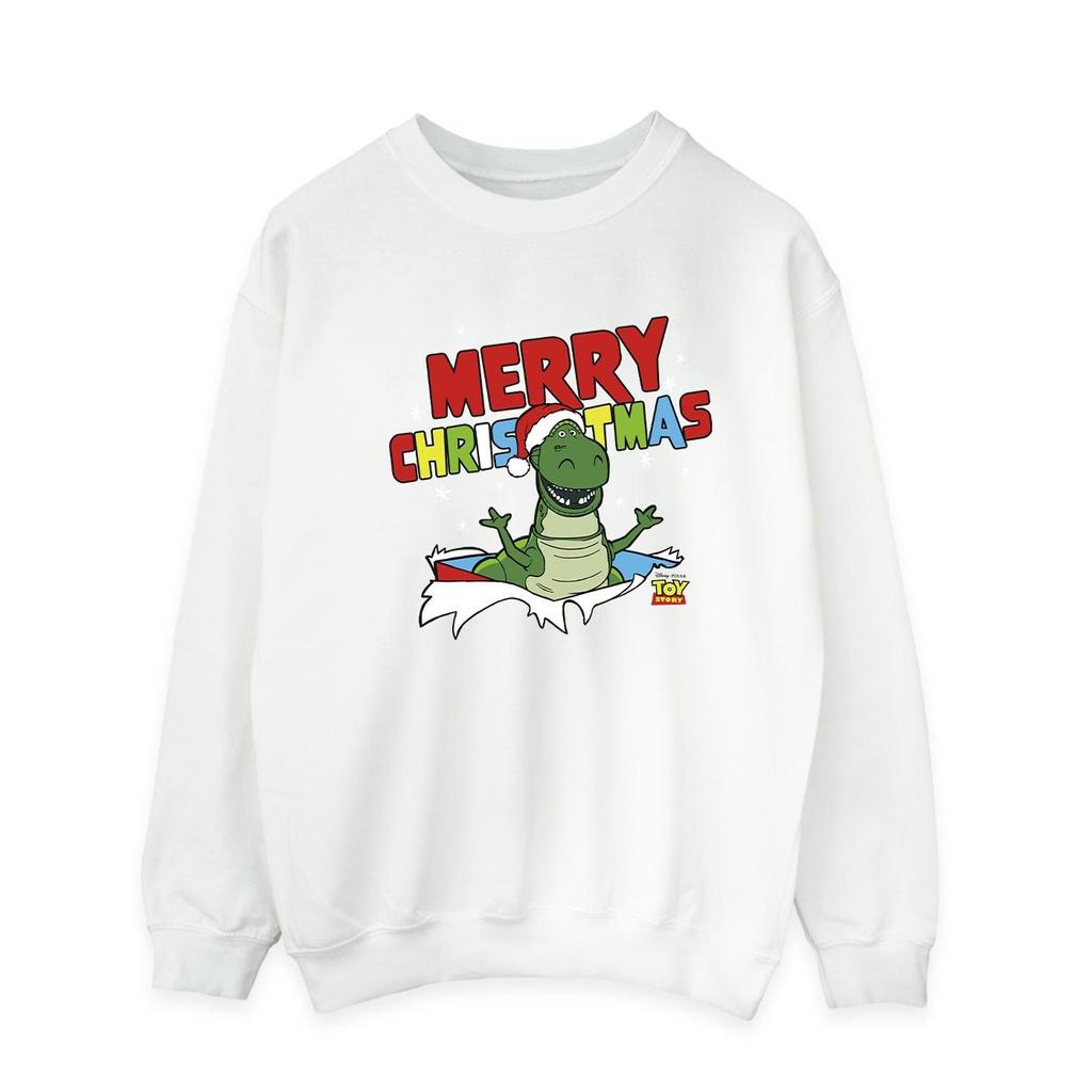 Disney Mens Toy Story Rex Christmas Burst Sweatshirt