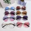 1 шт. Винтажные солнцезащитные очки без оправы со стразами, модные солнцезащитные очки в стиле ретро с режущими линзами, градиентные солнцезащитные очки для женщин, оттенки UV400