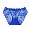 Сексуальные женские однотонные прозрачные бесшовные трусики с низкой талией, женские кружевные трусики с цветочным принтом на бедрах