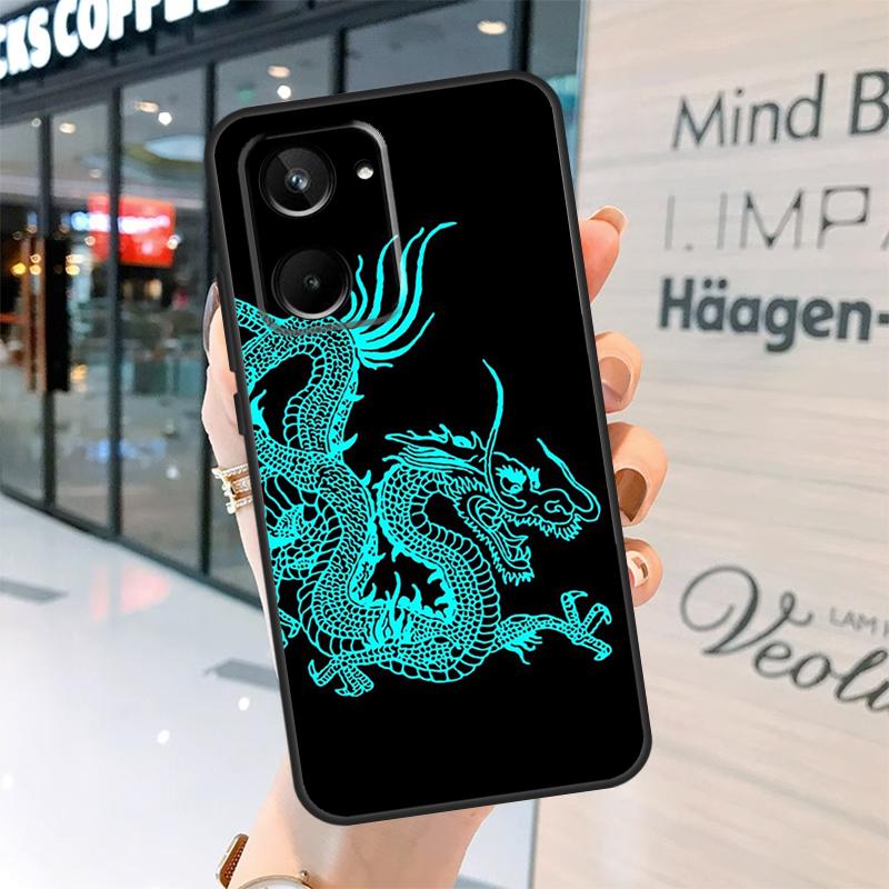 Японский чехол DRAGON TATTOO для Realme 15 Pro 14 13 11 12 Pro Plus GT7 GT6 C55 C51 C53 C35 C33 C61 C65 C67 C71 C75