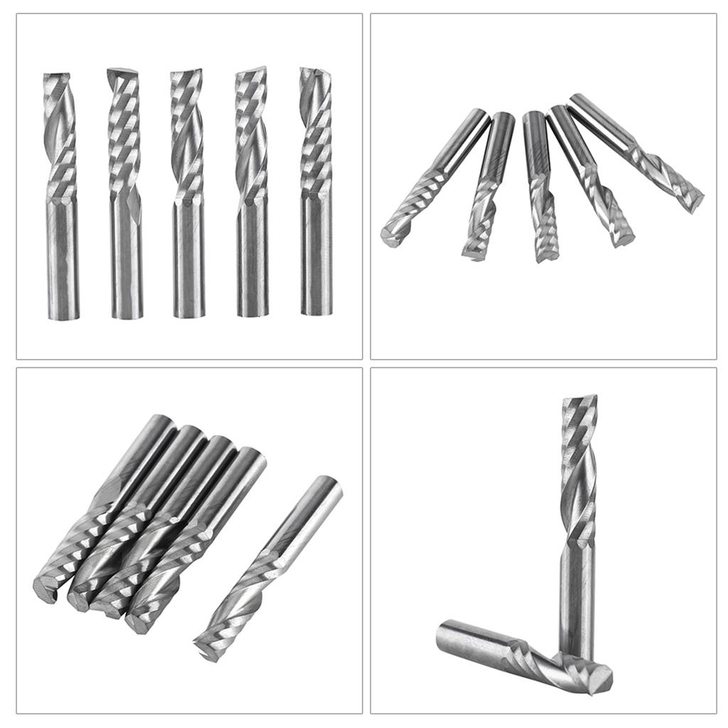 6mm Shank Tungsten Carbide Single Flute End Mills Spiral Cutters CNC Milling Bits Milling Bits Cutting Tool Milling Cutter