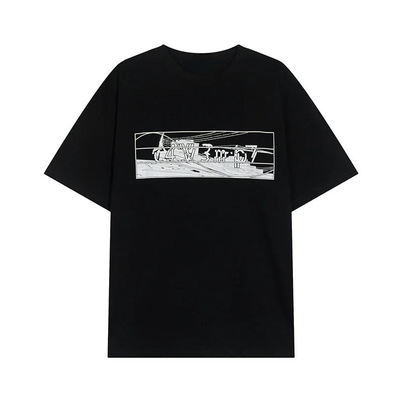 Трендовые Новые Футболки Cav Empt С Принтом Повседневные Мужские Женские Летние Черные Хорошего Качества Универсальные C E Топы С Коротким Рукавом - Мужские Летние...