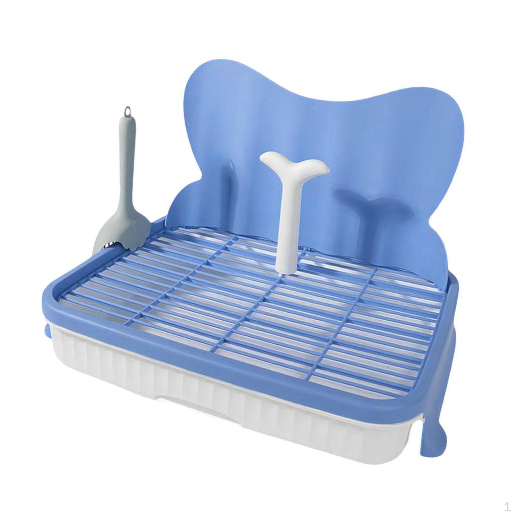 Туалет для собак Лоток для щенков для дома Легко чистить Прочный с бортиком Столбик для мочеиспускания Нескользящая решетка для