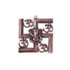 Lord Ganesha On Om Swastik Metal Wall Hanging (22.86 Cm X 2.54 Cm X 23.87 Cm, Brown)