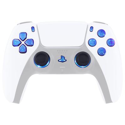 Это не, а eXtremeRate PS5 контроллер совместимый Хамелеон Глянец многоцветный подсвечиваемый Share и home лицевая панель DTF V3 LED комплект в Хамелеоне