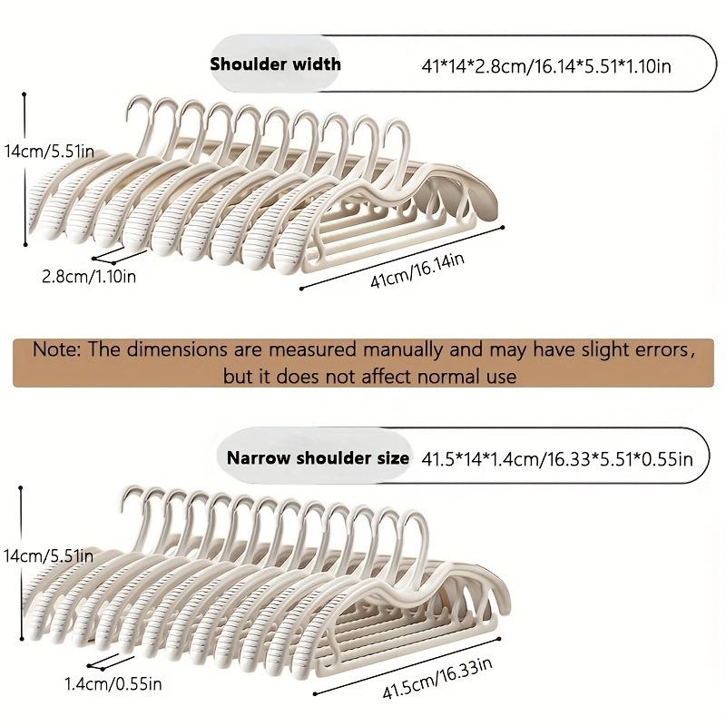Пластиковые вешалки с широкими плечиками 5/15/25/35, с противоскользящими отметками, идеально подходят для хранения в семейных спальнях и экономии места для хранения